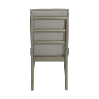 Nashville Grey Dining Table Fabric Ladder Back Side Chair (6599973929056)
