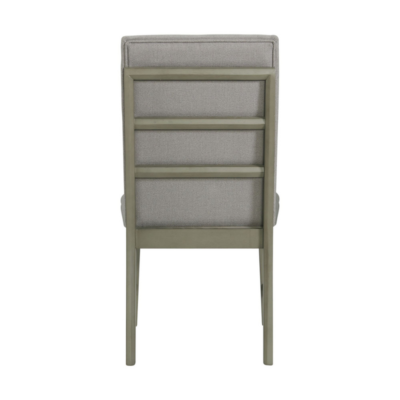 Nashville Grey Dining Table Fabric Ladder Back Side Chair (6599973929056)