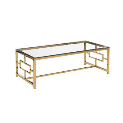 GOLD METAL/GLASS COCKTAIL TABLE, KD (6608450453600)