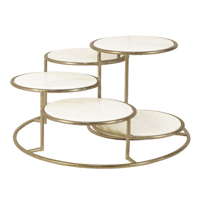 GOLD MARBLE 5-TIER COCKTAIL TABLE (6608450650208)