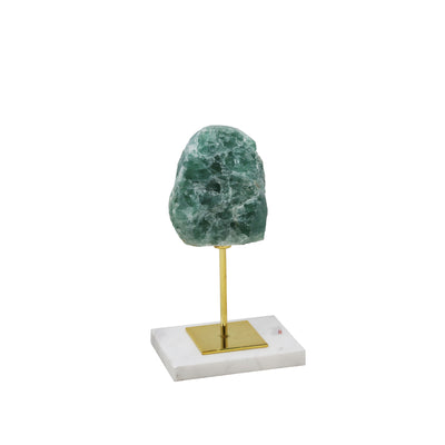 GREEN STONE ON GOLD STAND 9" (6608452059232)