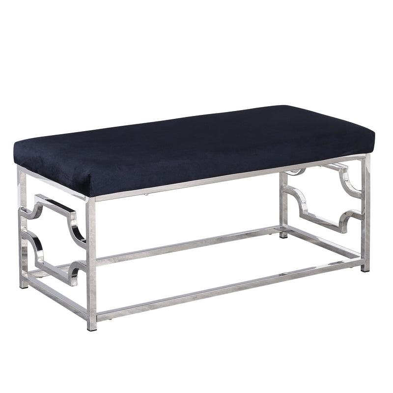 STAINLESS STEEL CURVE BENCH, SILVER (6608455073888)