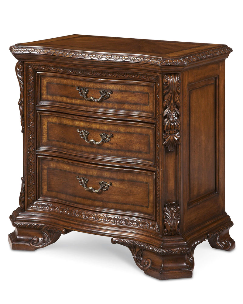 Old World- Wood Top Bedside Chest - Al Rugaib Furniture (4568164925536)