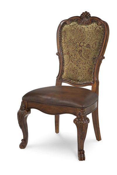 Old World- Upholstered Back Side Chair - Al Rugaib Furniture (4568165449824)