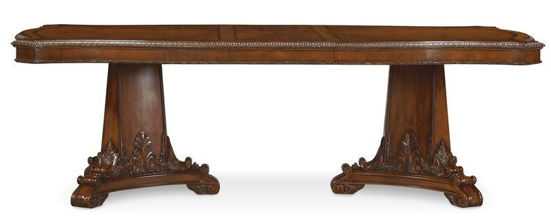 Old World- Double Pedestal Dining Table - Al Rugaib Furniture (4568165613664)
