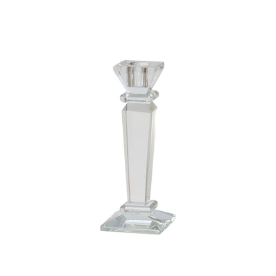 GLASS 7" CANDLE HOLDER, CLEAR (6608462741600)