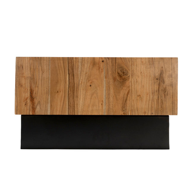 Acacia Wood, Coffee Table, Black (6628941201504)