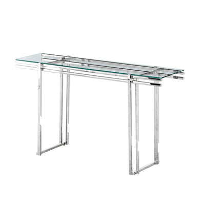 STAINLESS STEEL CONSOLE TABLE, SILVER (6608467492960)