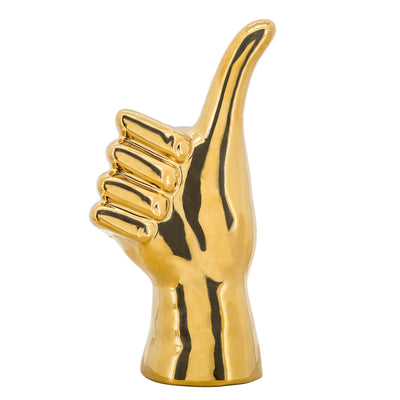6"H THUMBS UP TABLE DECO, GOLD (6608470573152)