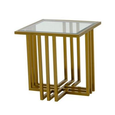 Golden Brushed End Table