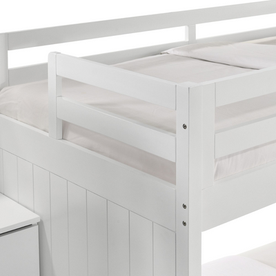 Brian Twin Over Full Bunk Bed W/Three Storage Drawers In White (6630958334048)