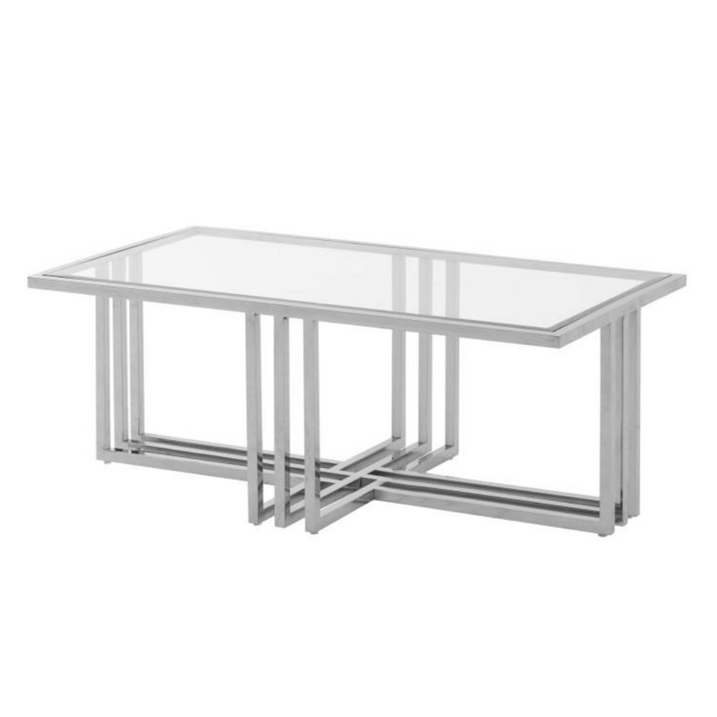 Shiny Silver Coffee Table