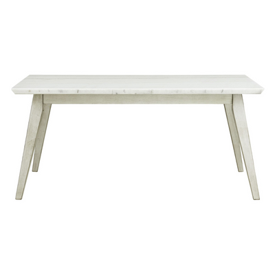 Bette Dining Table W/White Marble Top In White E (6630958235744)