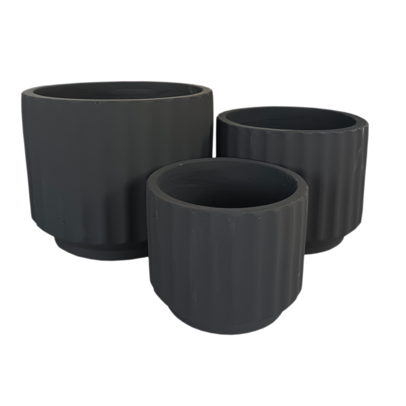 Black Wash Indoor/Outdoor Plant Pot By Roots25W*25D*20H.