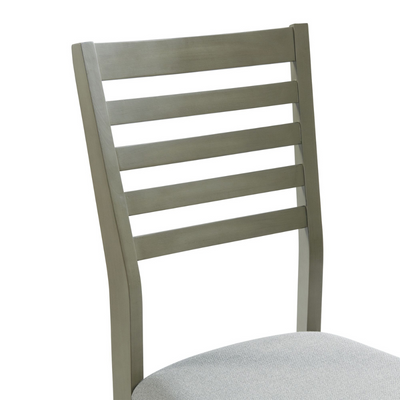 Nashville Grey Dining Table Ladder Back Side Chair (6599973896288)