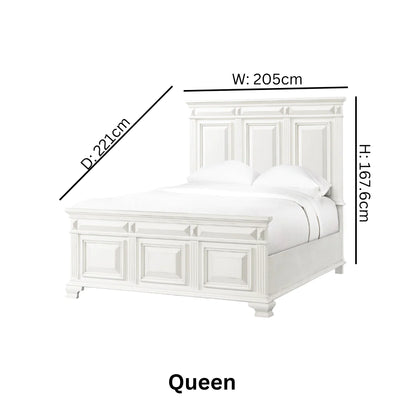 Calloway Panel Bed In White