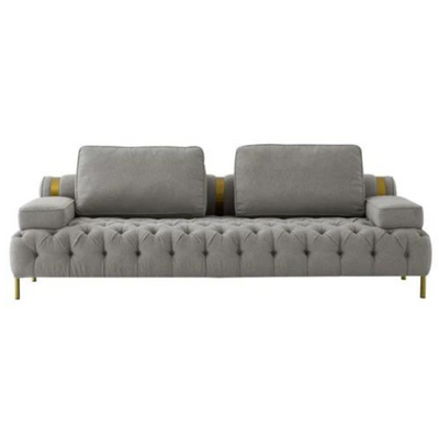 Tufting Grey 3 Seater Sofa (240cm)