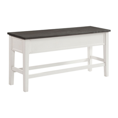 Kayla Dining Table Storage Bench W/Grey Top (6566968819808)