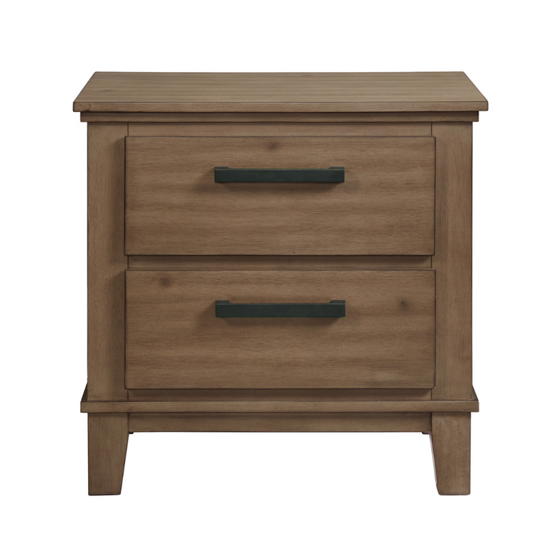 Jolene 2-Drawer Nightstand W/ Usb In Grey (6629944655968)