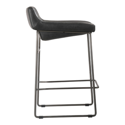 Starlet Counter Stool Onyx Black Leather -M2