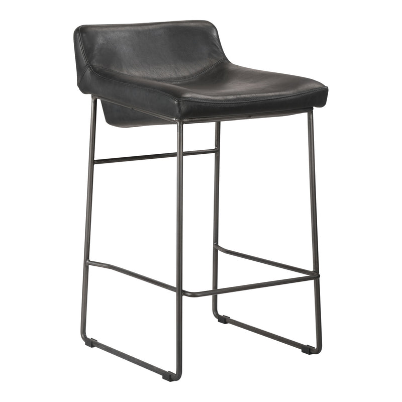 Starlet Counter Stool Onyx Black Leather -M2