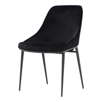 Sedona Dining Chair Shadowed Black Velvet-M2