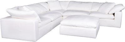 *Clay Modular Sectional Livesmart Fabric White