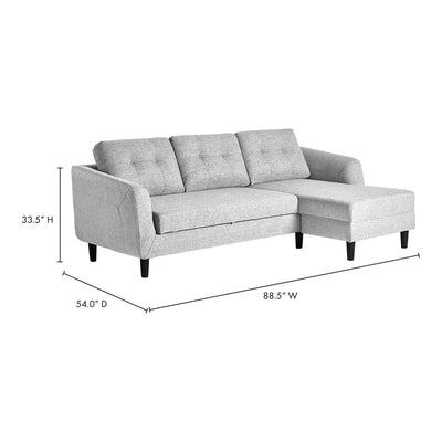 Belagio Sofa Bed With Chaise Beige Right