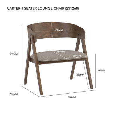 CARTER 1 SEATER
LOUNGE CHAIR 109/6513 (6636130730080)