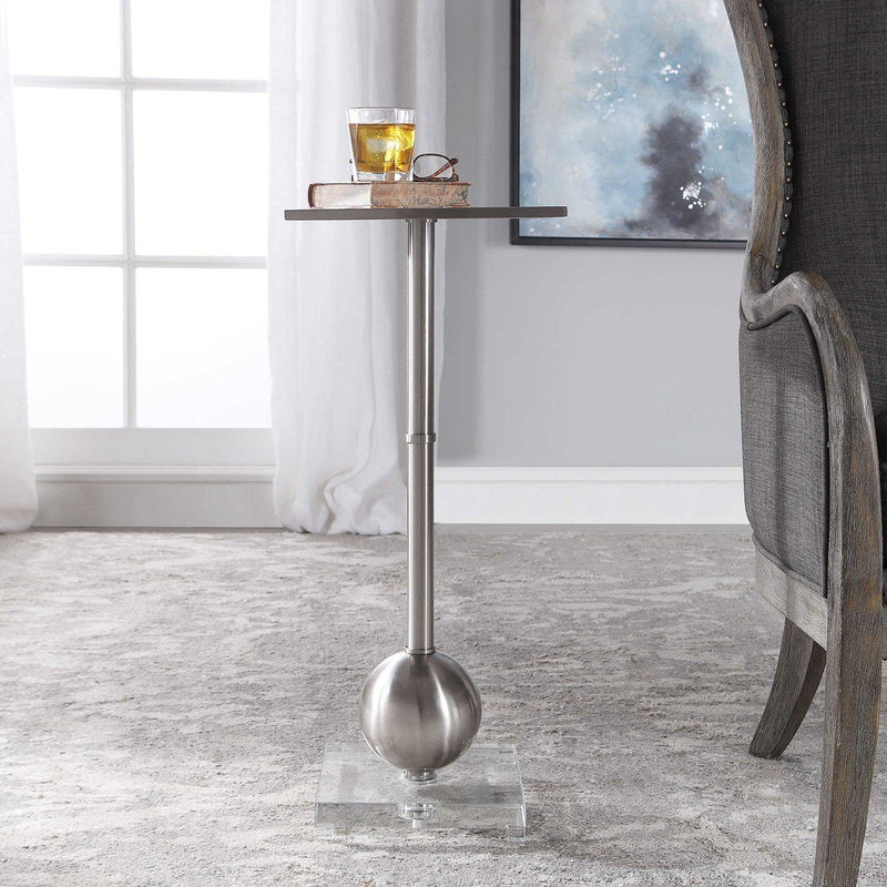 LATON ACCENT TABLE, SILVER - Al Rugaib Furniture (4522701815904)