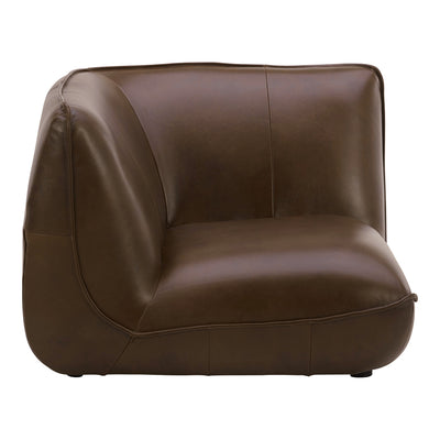 Zeppelin Leather Corner Chair Toasted Hickory