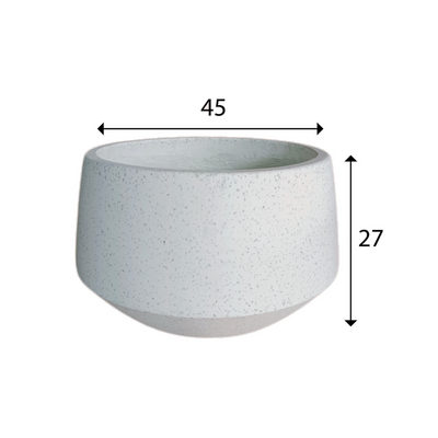 White Terrazzo Indoor/Outdoor Plant Pot By Roots45W*45D*27H.