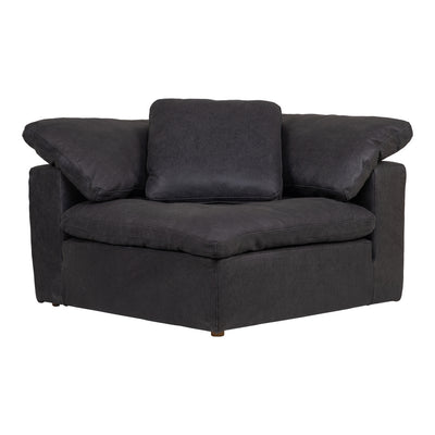Clay Corner Chair Nubuck Leather Black