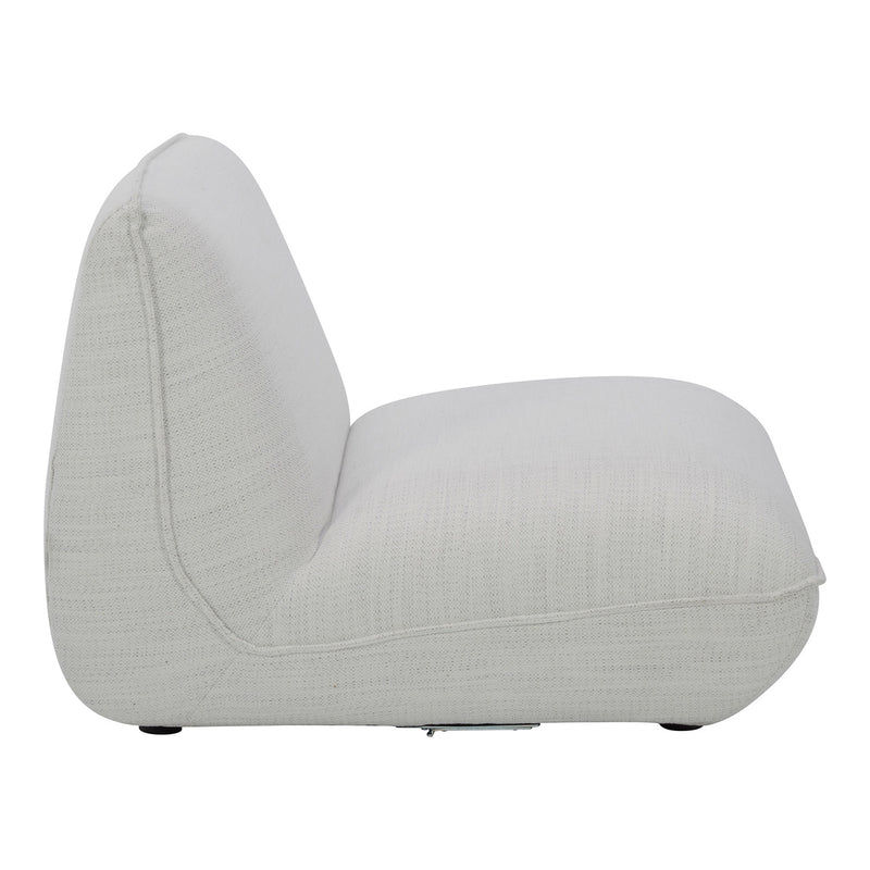 Zeppelin Slipper Chair Salt Stone White