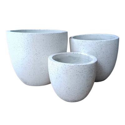 White Terrazzo Indoor/Outdoor Plant Pot By Roots22W*22D*21H.