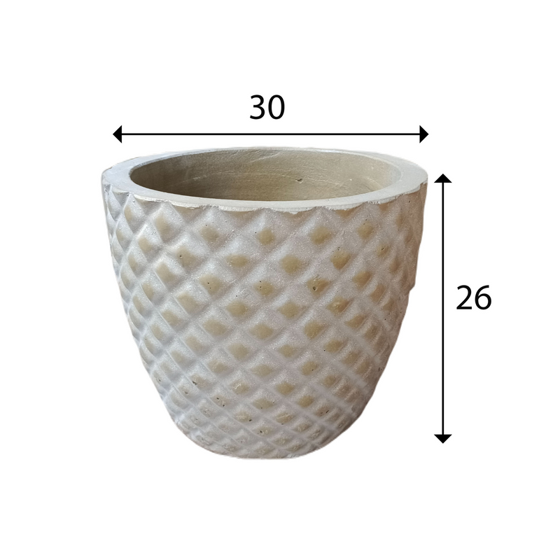 Beige Wash Indoor/Outdoor Plant Pot By Roots30W*30D*26H.