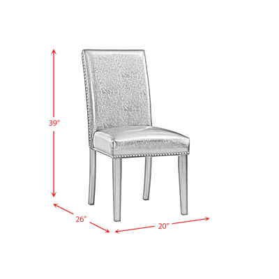 Meridian Side Chair W/Grey Pu No Nailhead (6629945704544)