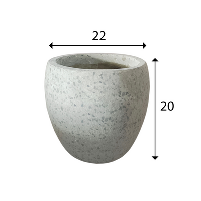 Grey Terrazzo Indoor/Outdoor Plant Pot By Roots22W*22D*20H.