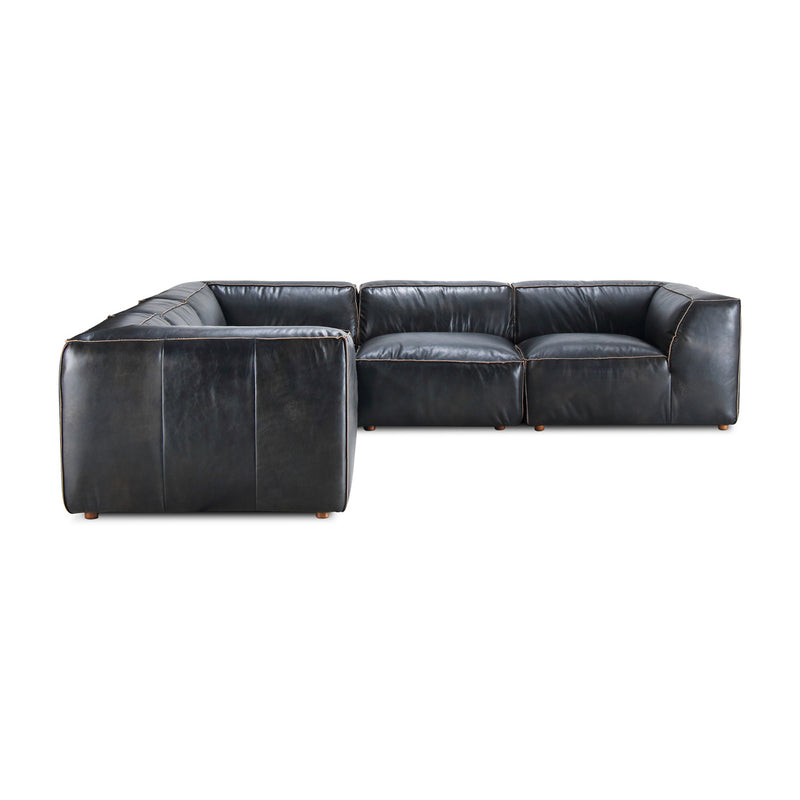Luxe Classic L Modular Sectional Antique Black