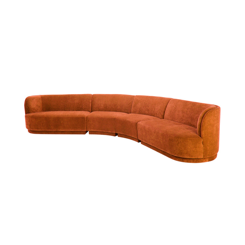 Yoon Eclipse Modular Sectional Chaise Left Fired Rust