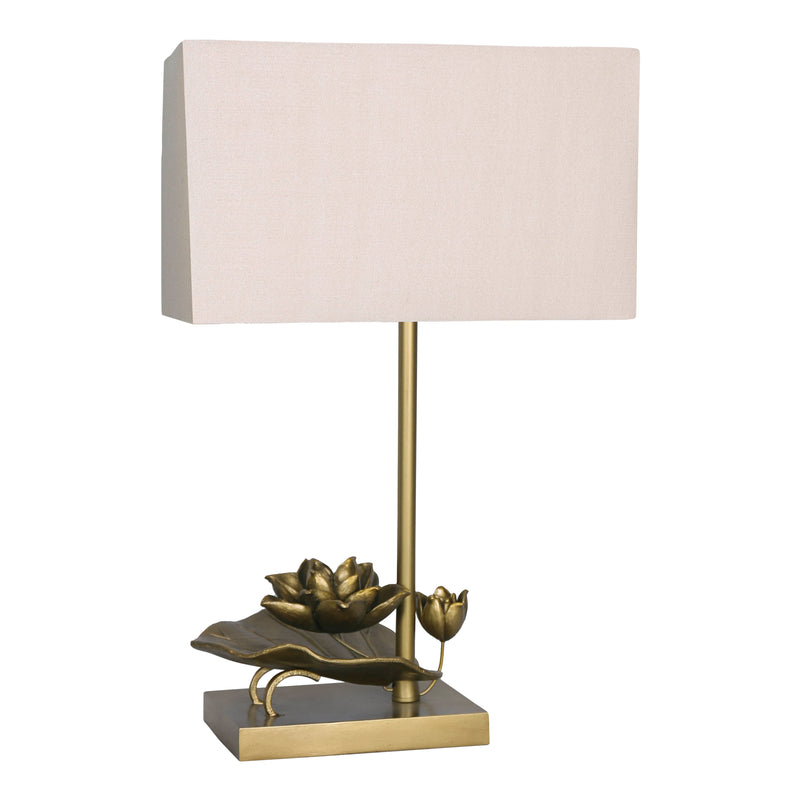 POLY 28" LOTUS TABLE LAMP, GOLD