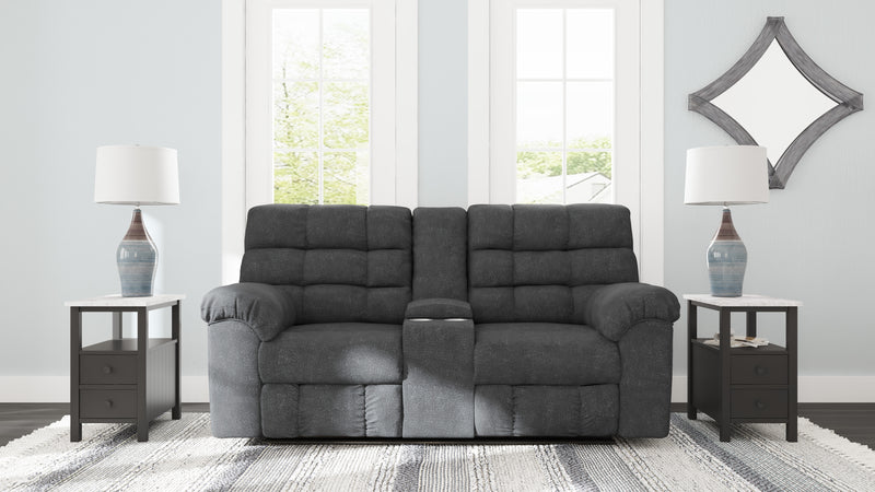 Wilhurst Reclining Loveseat with Console (6639921496160)