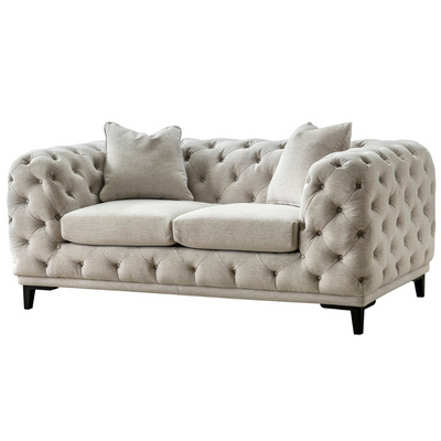 Plain Tuft 2 Seater Loveseat