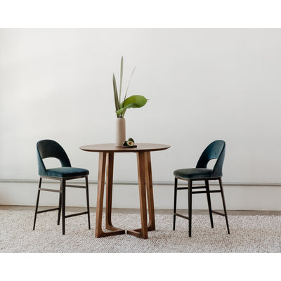 Roger Counter Stool Teal Velvet