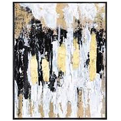 42X42 ABSTRACT ON CANVAS W/ GOLD FOIL, BROWN (6608475291744)