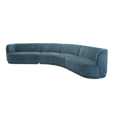 Yoon Eclipse Modular Sectional Chaise Left Nightshade Bluec