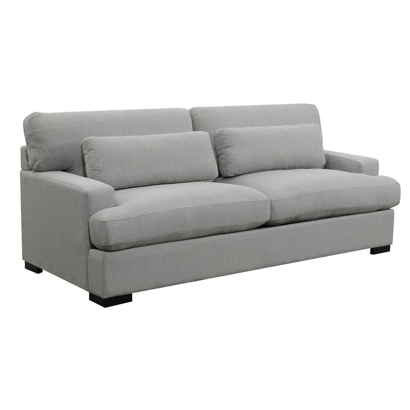 Rodeo Sofa With 2 Bolster Pillows In Grey (6640610082912)