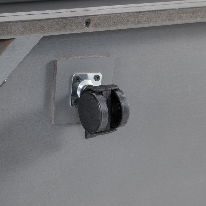 Rina Three Pack Occasional Set, Coffee W/ Casters In Grey (6629947113568)