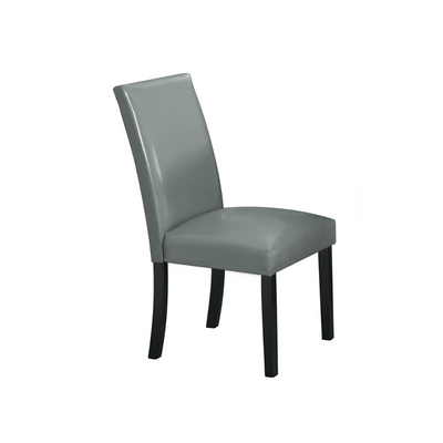 Meridian Side Chair W/Grey Pu No Nailhead (6629945704544)