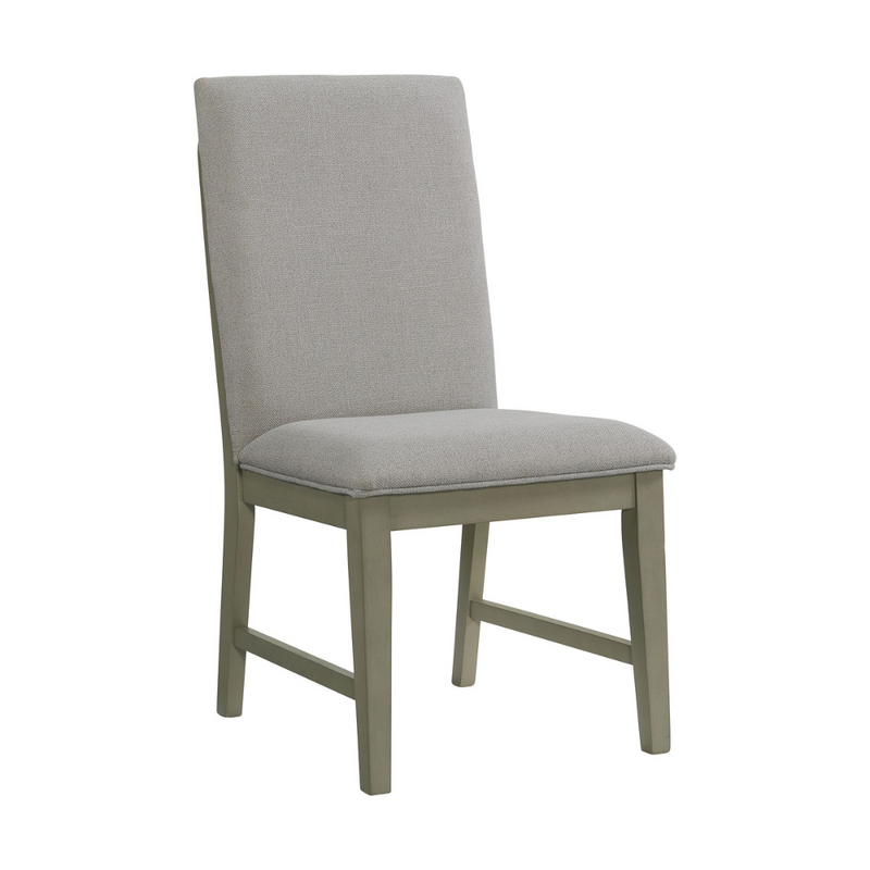 Nashville Grey Dining Table Fabric Ladder Back Side Chair (6599973929056)